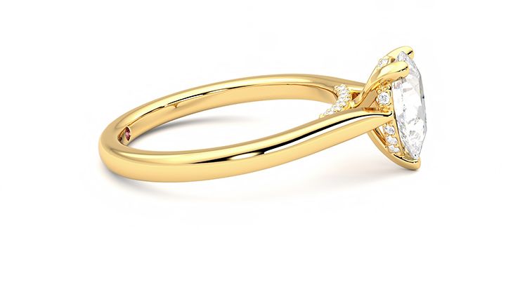Taylor & Hart Bliss Pear Engagement Ring 360 degree image 9