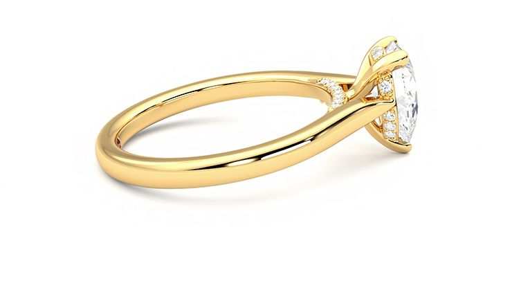 Taylor & Hart Bliss Pear Engagement Ring 360 degree image 10
