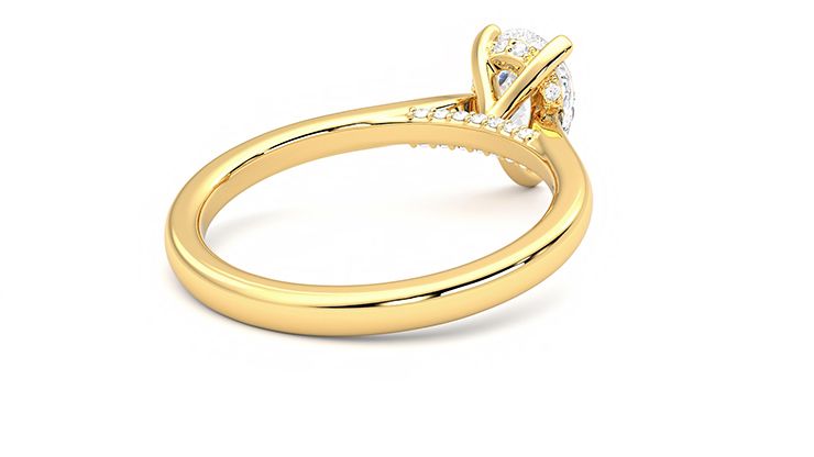 Taylor & Hart Bliss Pear Engagement Ring 360 degree image 13