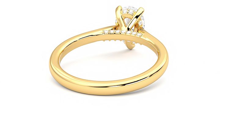 Taylor & Hart Bliss Pear Engagement Ring 360 degree image 14