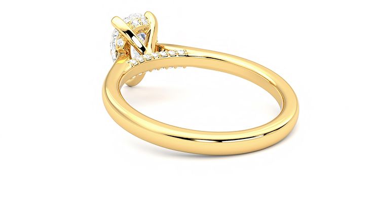 Taylor & Hart Bliss Pear Engagement Ring 360 degree image 17