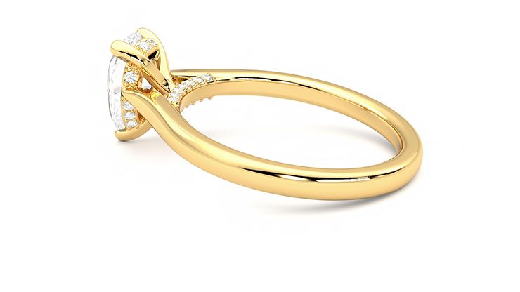 Taylor & Hart Bliss Pear Engagement Ring 360 degree image 19