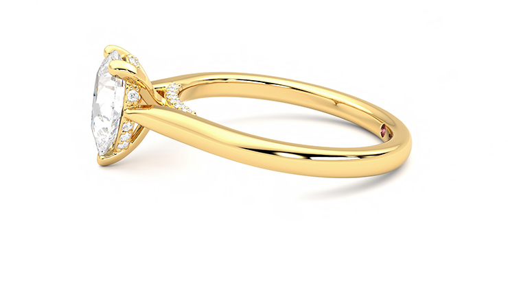 Taylor & Hart Bliss Pear Engagement Ring 360 degree image 21