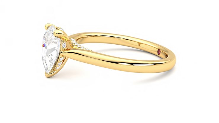 Taylor & Hart Bliss Pear Engagement Ring 360 degree image 22
