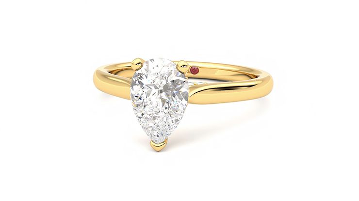 Taylor & Hart Bliss Pear Engagement Ring 360 degree image 27