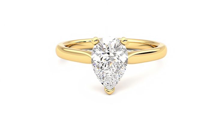Taylor & Hart Bliss Pear Engagement Ring 360 degree image 29