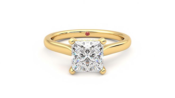 Taylor & Hart Bliss Princess Engagement Ring 360 degree image 0
