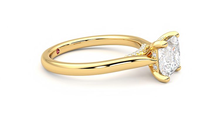 Taylor & Hart Bliss Princess Engagement Ring 360 degree image 8