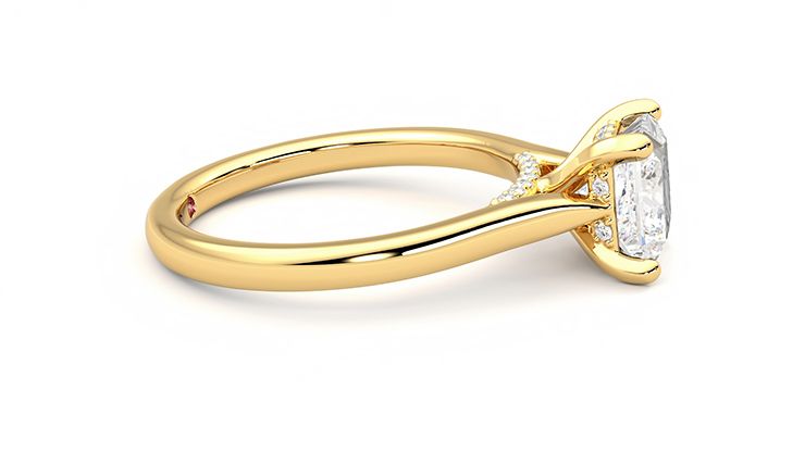 Taylor & Hart Bliss Princess Engagement Ring 360 degree image 9