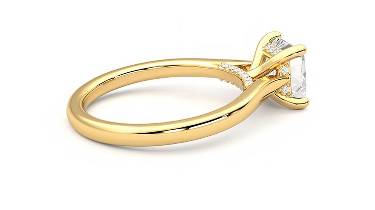 Taylor & Hart Bliss Princess Engagement Ring 360 degree image 11