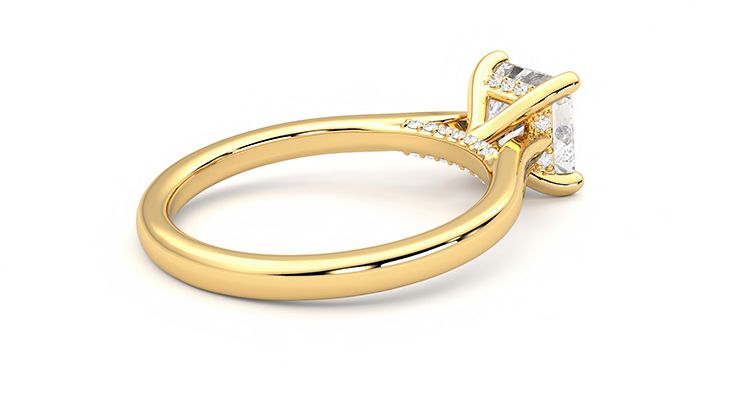 Taylor & Hart Bliss Princess Engagement Ring 360 degree image 12