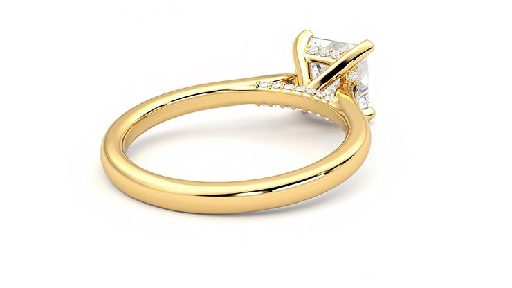 Taylor & Hart Bliss Princess Engagement Ring 360 degree image 13