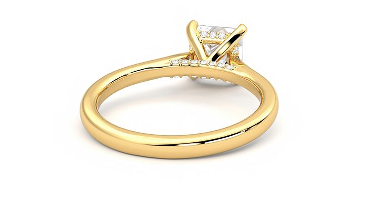 Taylor & Hart Bliss Princess Engagement Ring 360 degree image 14