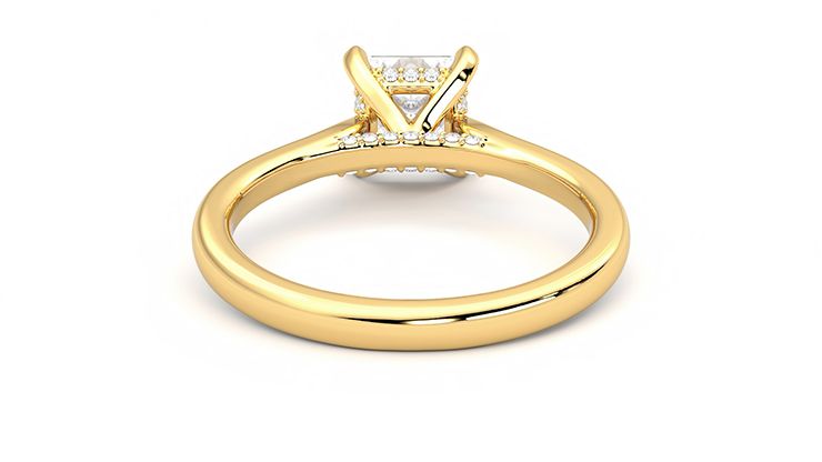 Taylor & Hart Bliss Princess Engagement Ring 360 degree image 15