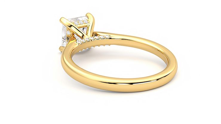Taylor & Hart Bliss Princess Engagement Ring 360 degree image 17