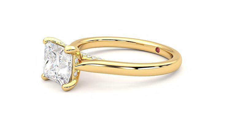 Taylor & Hart Bliss Princess Engagement Ring 360 degree image 23