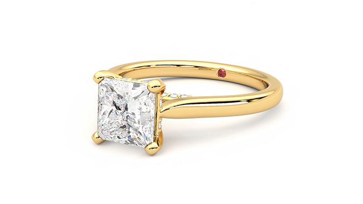 Taylor & Hart Bliss Princess Engagement Ring 360 degree image 25