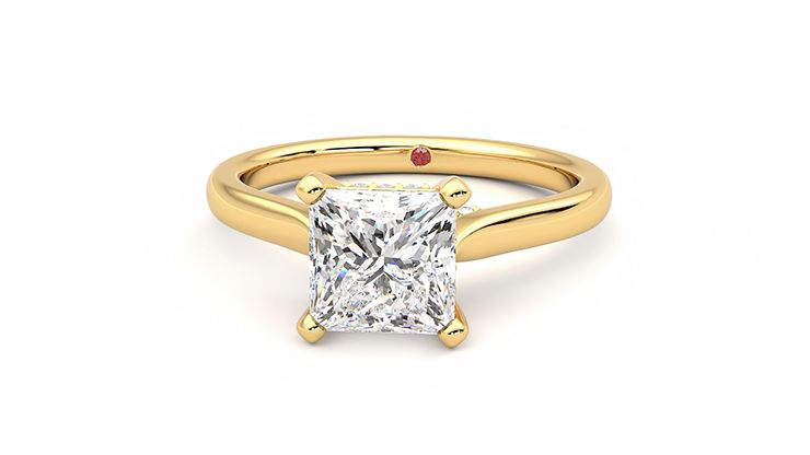 Taylor & Hart Bliss Princess Engagement Ring 360 degree image 28