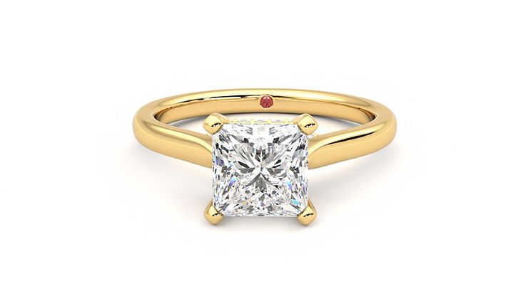 Taylor & Hart Bliss Princess Engagement Ring 360 degree image 29