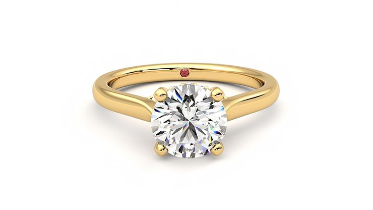 Taylor & Hart Bliss Round Engagement Ring 360 degree image 1