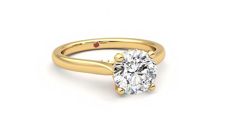 Taylor & Hart Bliss Round Engagement Ring 360 degree image 4
