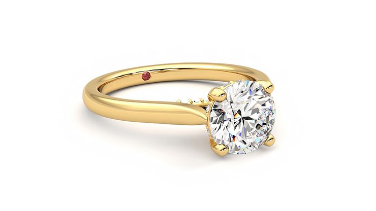 Taylor & Hart Bliss Round Engagement Ring 360 degree image 5