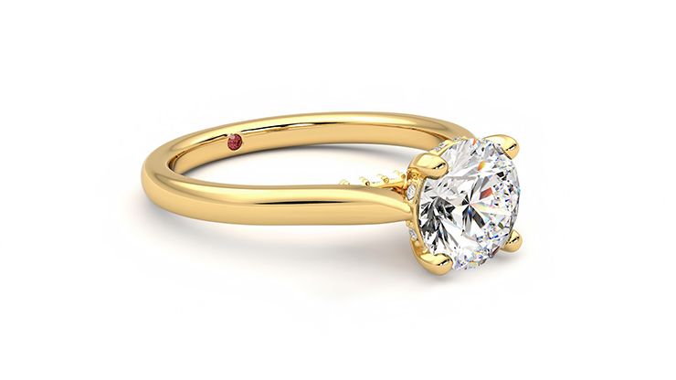 Taylor & Hart Bliss Round Engagement Ring 360 degree image 6