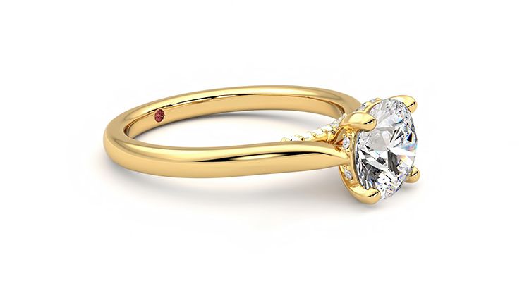 Taylor & Hart Bliss Round Engagement Ring 360 degree image 7