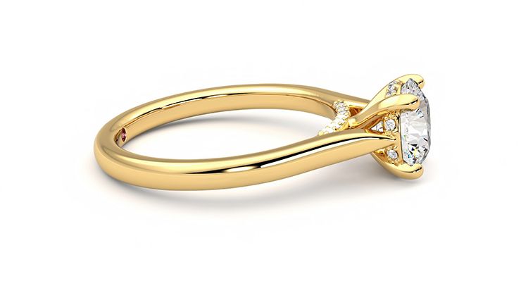 Taylor & Hart Bliss Round Engagement Ring 360 degree image 9