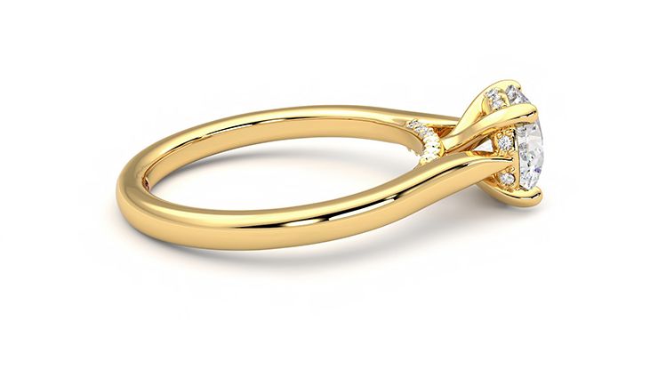 Taylor & Hart Bliss Round Engagement Ring 360 degree image 10