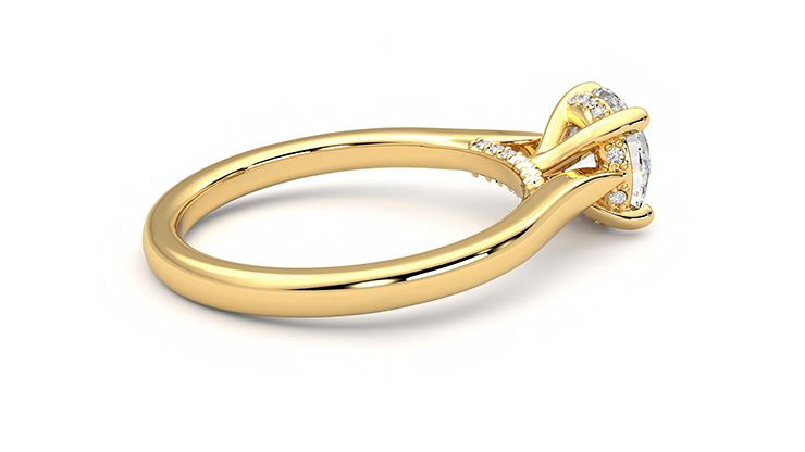 Taylor & Hart Bliss Round Engagement Ring 360 degree image 11