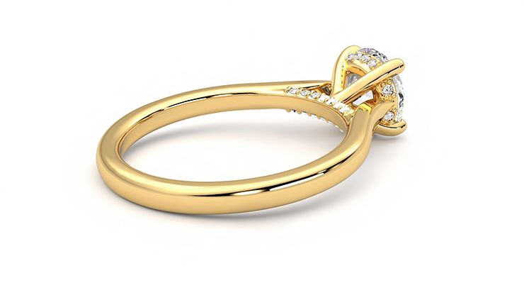 Taylor & Hart Bliss Round Engagement Ring 360 degree image 12