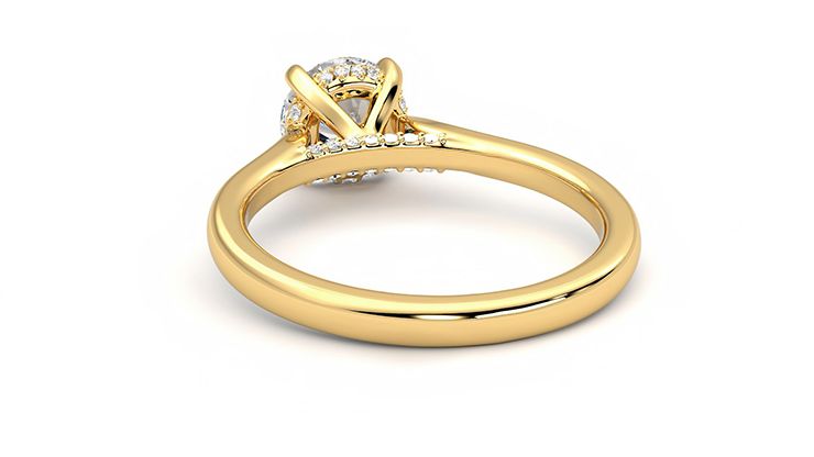 Taylor & Hart Bliss Round Engagement Ring 360 degree image 16