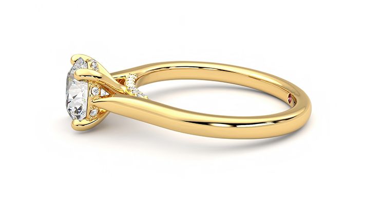 Taylor & Hart Bliss Round Engagement Ring 360 degree image 21