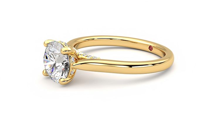 Taylor & Hart Bliss Round Engagement Ring 360 degree image 23