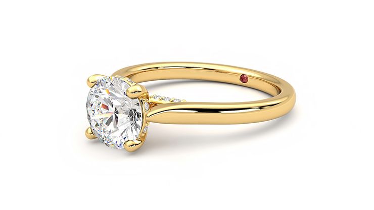 Taylor & Hart Bliss Round Engagement Ring 360 degree image 24