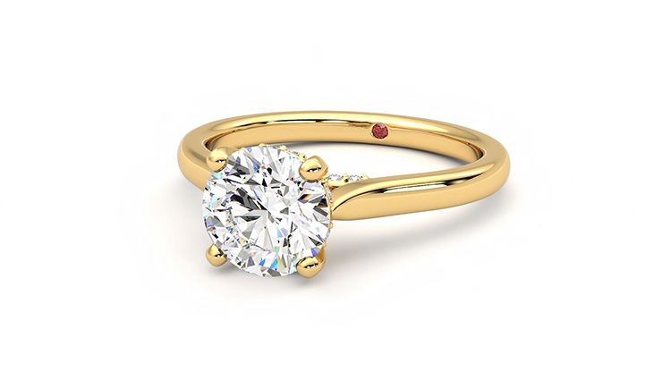Taylor & Hart Bliss Round Engagement Ring 360 degree image 26