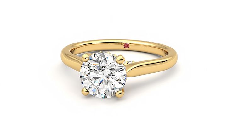 Taylor & Hart Bliss Round Engagement Ring 360 degree image 27