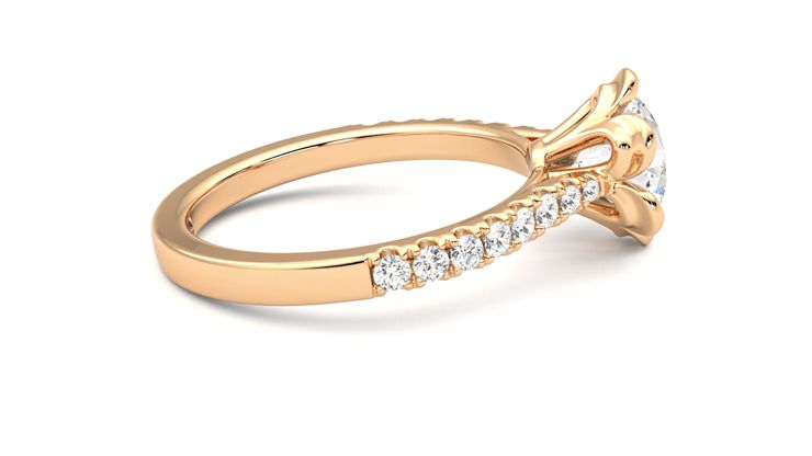 Taylor & Hart Blossom Round Engagement Ring 360 degree image 10