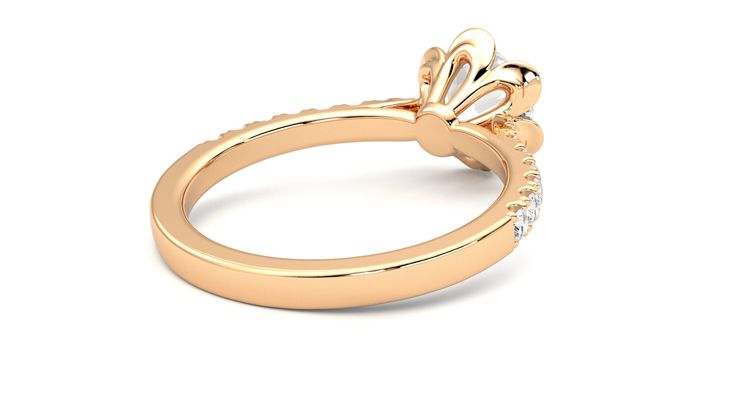 Taylor & Hart Blossom Round Engagement Ring 360 degree image 13