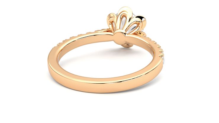 Taylor & Hart Blossom Round Engagement Ring 360 degree image 14