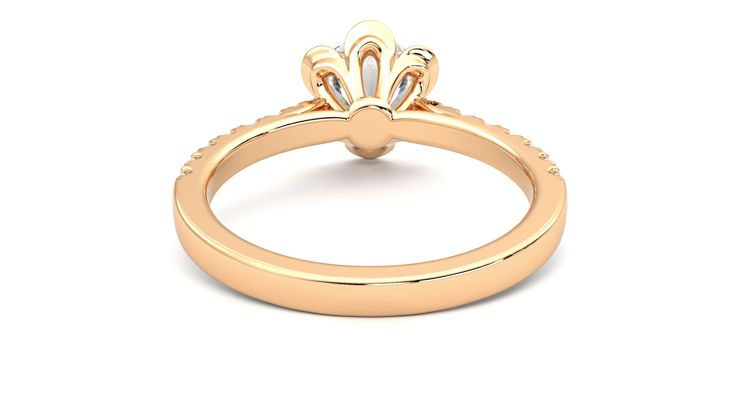 Taylor & Hart Blossom Round Engagement Ring 360 degree image 15