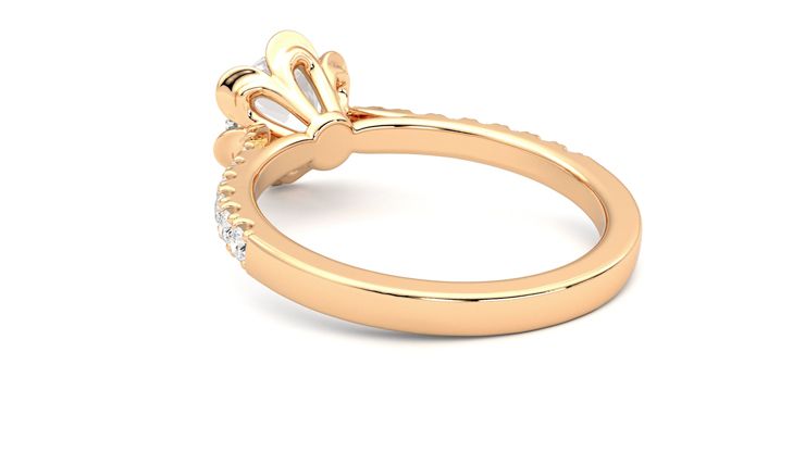 Taylor & Hart Blossom Round Engagement Ring 360 degree image 17