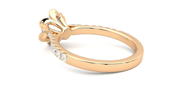 Taylor & Hart Blossom Round Engagement Ring 360 degree image 18