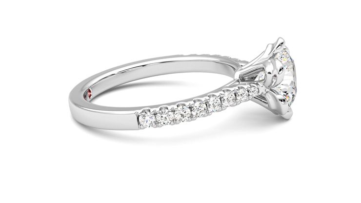 Taylor & Hart Blossom Round Engagement Ring 360 degree image 9