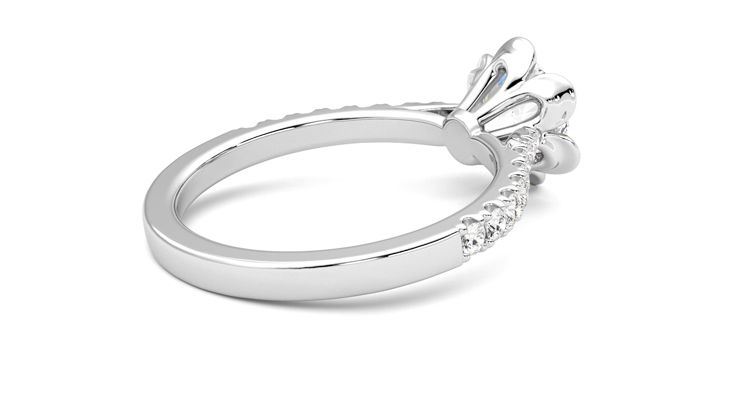 Taylor & Hart Blossom Round Engagement Ring 360 degree image 12