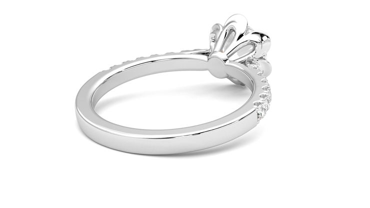 Taylor & Hart Blossom Round Engagement Ring 360 degree image 13