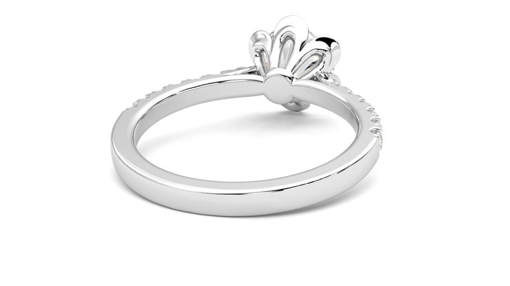 Taylor & Hart Blossom Round Engagement Ring 360 degree image 14