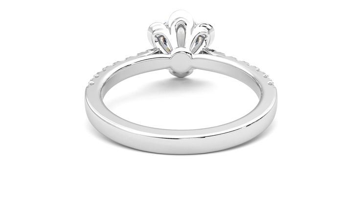 Taylor & Hart Blossom Round Engagement Ring 360 degree image 15