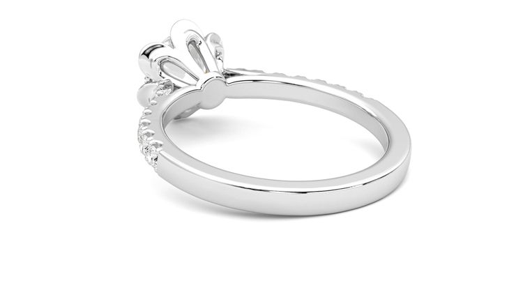 Taylor & Hart Blossom Round Engagement Ring 360 degree image 17